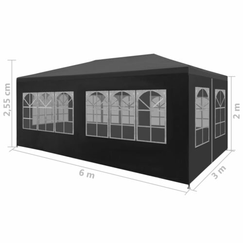 Tenda para festas 3×6 m antracite