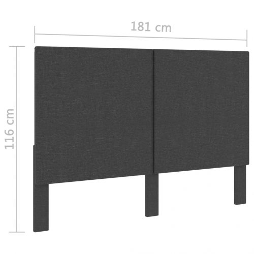 vidaXL Cabeceira de cama 180×200 cm tecido cinzento-escuro