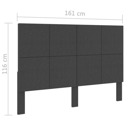 vidaXL Cabeceira de cama 160×200 cm tecido cinzento-escuro