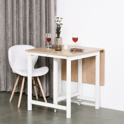Mesa De Jantar Dobrável Com 2 Rodas Mesa Lateral Multifuncional Para Cozinha Estudo 118X70X76 5 Cm Carvalho