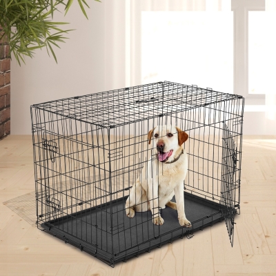 Gaiola De Transporte Cor: Preto Abs Aço 106 X 71 X 76 Cm Com 1 Tabuleiro