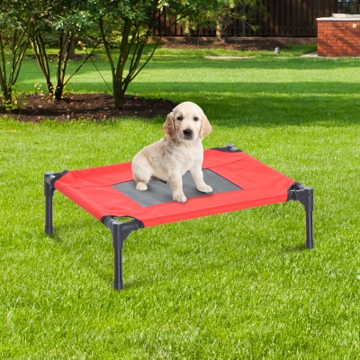 Cama Para Animais De Estimação Tecido Cinzento 64X46X18 Cm