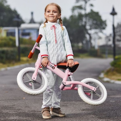 Bicicleta Sem Pedais Para Crianças Acima De 2 Anos Para Treinar Equilíbrio 85X36X54 Cm (Cxlxa) Rosa