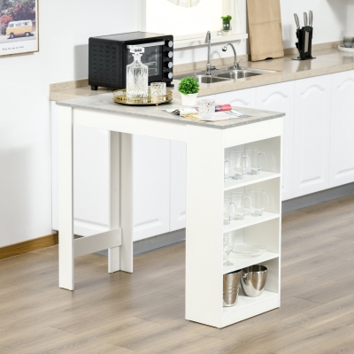 Mesa De Bar Mesa Alta Tipo Bistrô De Cozinha Com Prateleiras Estilo Moderno De Melamina Para Sala De Jantar Sala De E