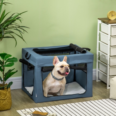 Transportadora Para Cães E Gatos Bolsa Portátil E Dobrável Para Animais De Estimação Transportadora Com 3 Portas