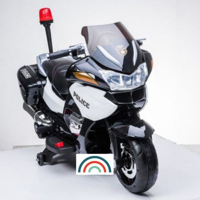 moto policial elétrica de dois lugares para crianças 12v