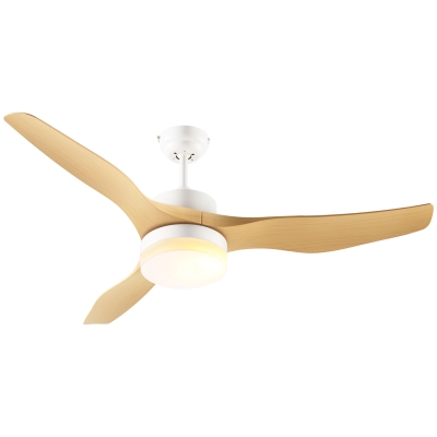 Ventoinha De Teto 20 5W Diâmetro 132Cm Com Controle Remoto Luz Led Ajustável Em 3 Níveis 3 Lâminas Reversíveis 6