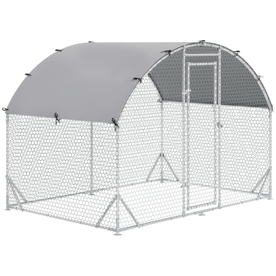 Galinheiro Para Exterior Grande 2 8X1 90X1 97 M Galinheiro Para 4-6 Galinhas De Aço Galvanizado Com Teto De Tecido Ox
